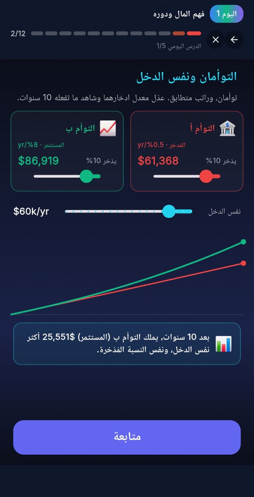 شاشة من تطبيق كوانتروك 7